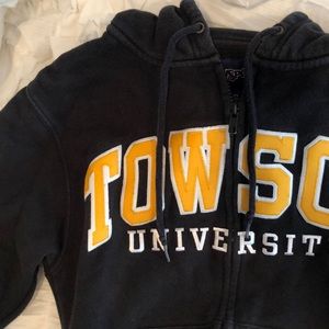 Towson University Full Zip Up Sweatshirt